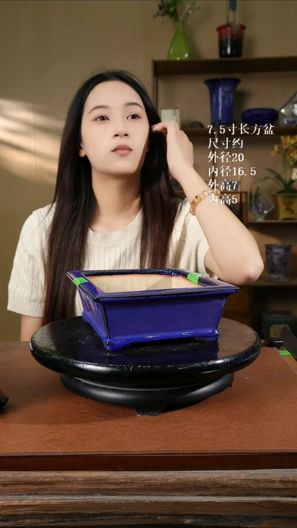 7.5寸长方盆 244