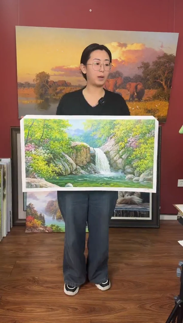 油画【8号】约50*70cm丨朝鲜原创纯手绘孤品油画丨顺丰包邮