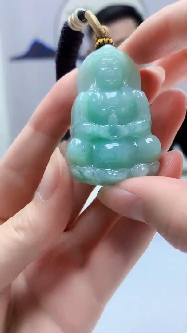 【闪购商品】定制翡翠未镶嵌5152zm-毛货挂件165观音