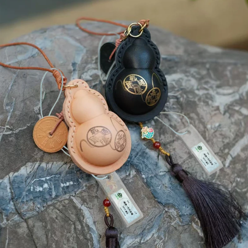 【屹昆仑】“福禄-天天享福”皮葫芦挂件