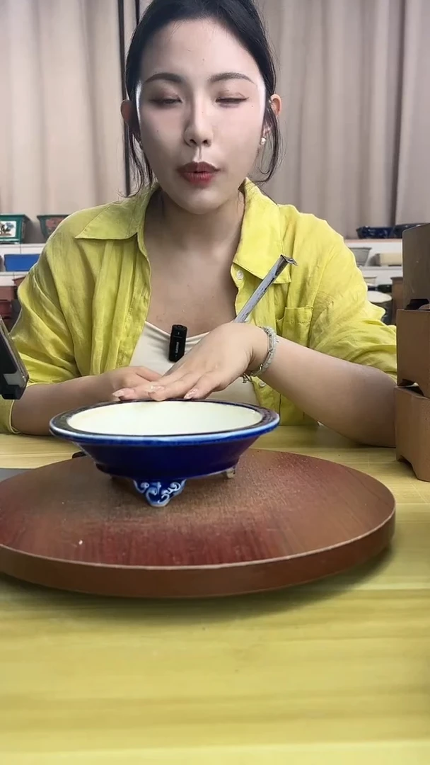 紫砂花盆浅草紫砂花盆微瑕