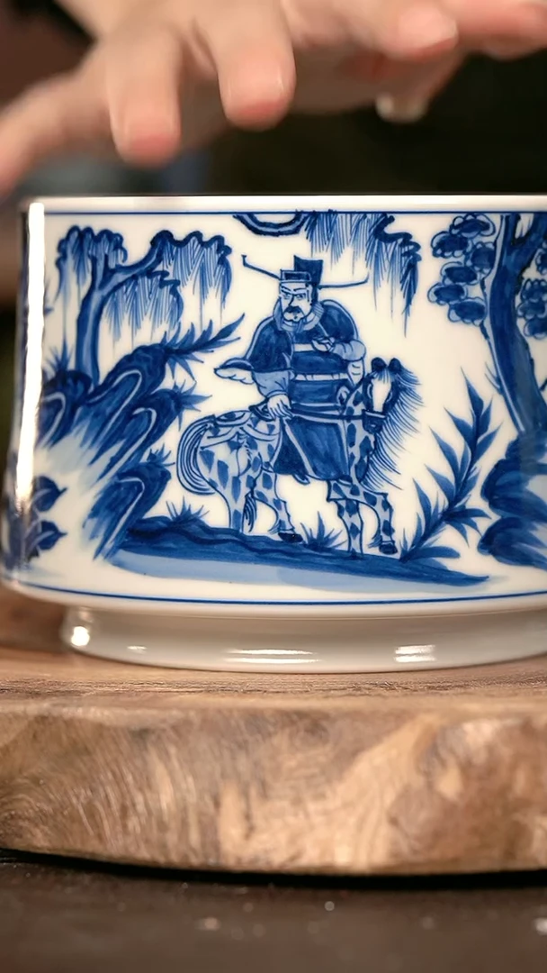 手绘手绘高温现代瓷 气  人物马蹄水洗800CC