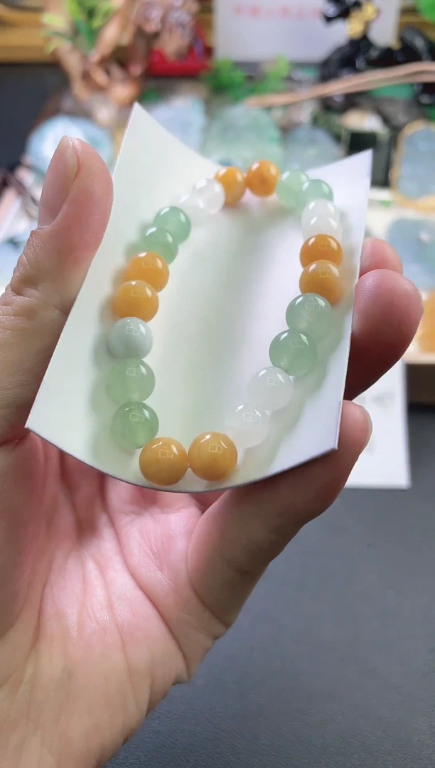 未镶嵌手串翡翠天然A货翡翠单珠DIY款圆珠 A-010（多样性发其一）