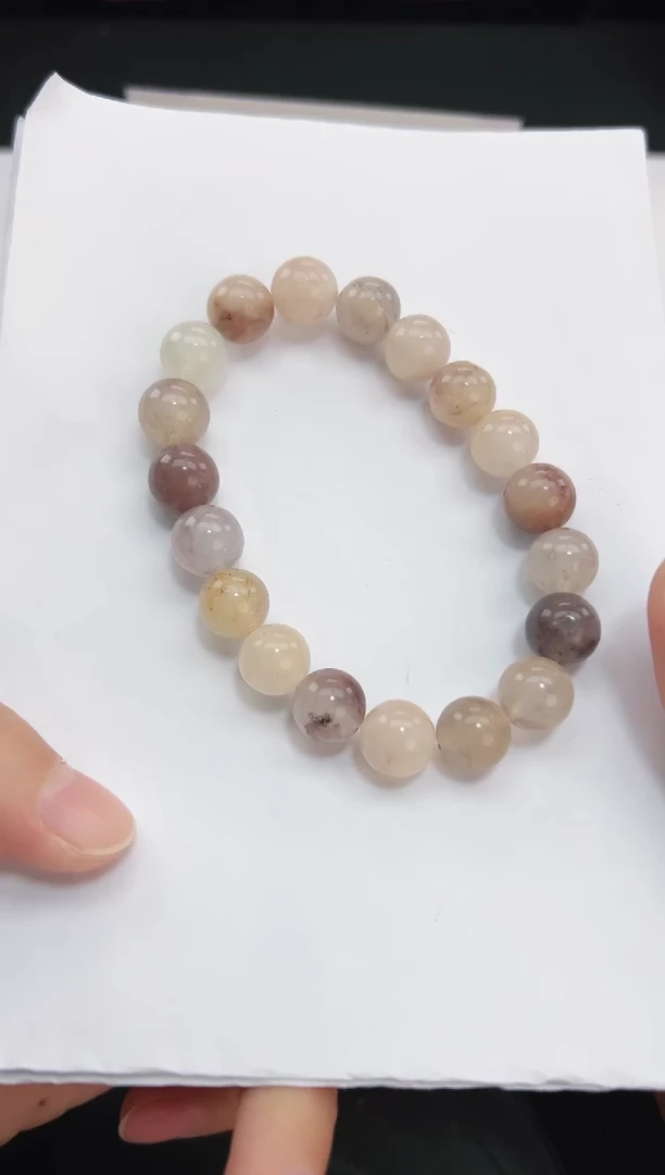 未镶嵌手链石英质玉（金丝玉）99岚钻微色差T