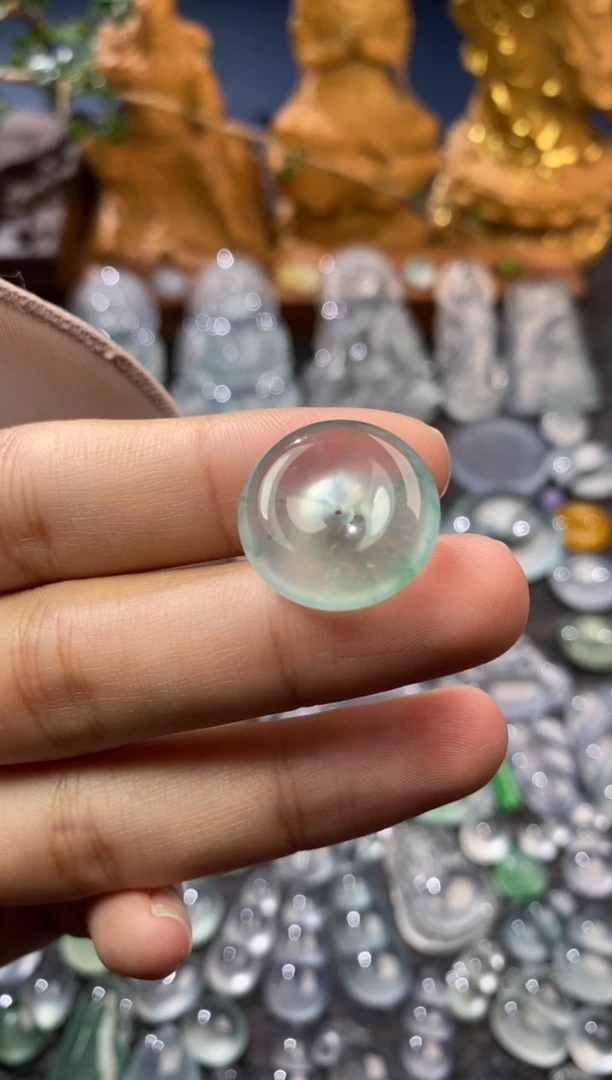 【闪购商品】定制翡翠未镶嵌平安扣18.7*5.7