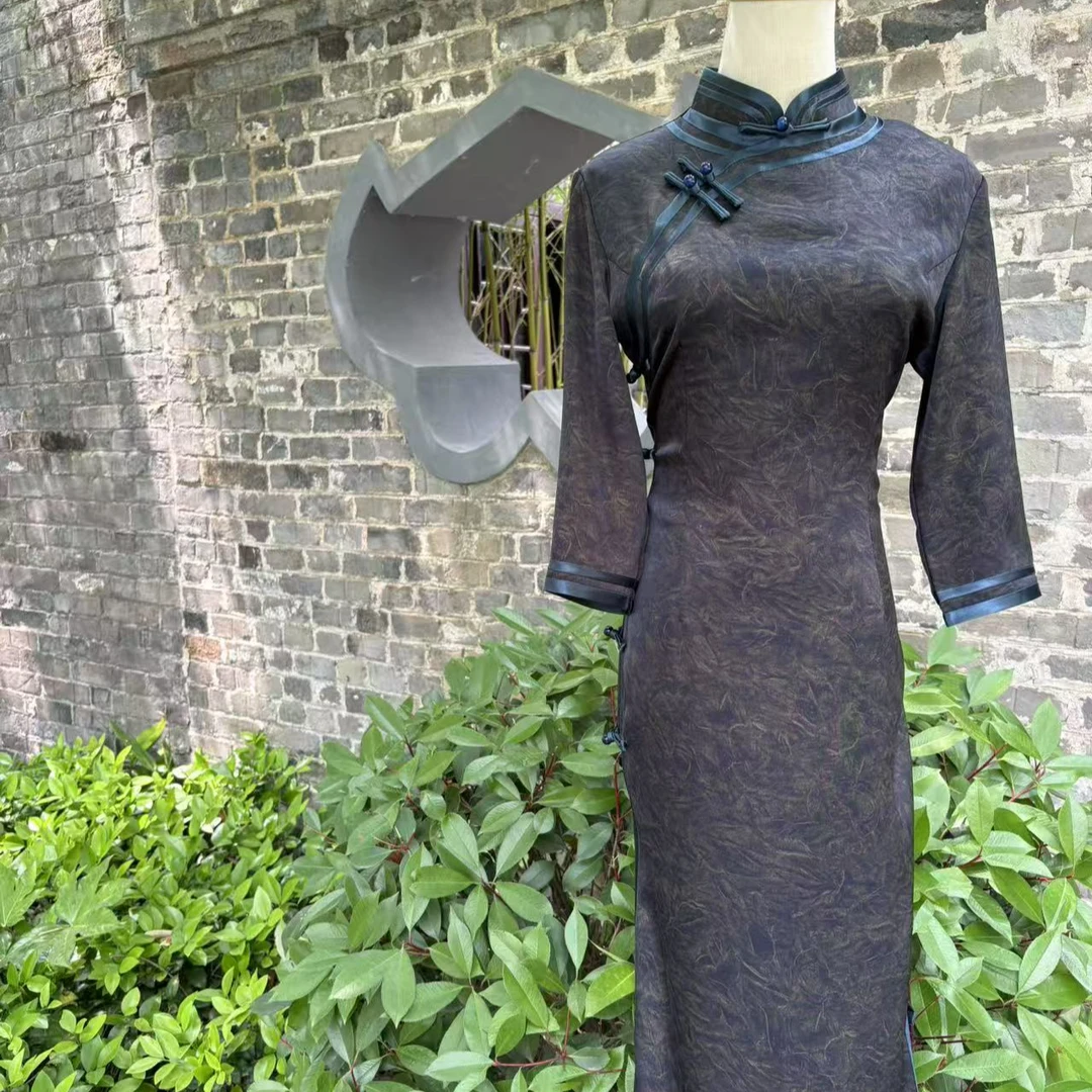 【卷云舒】2025年夏季新款复古百搭优雅大方日常旗袍