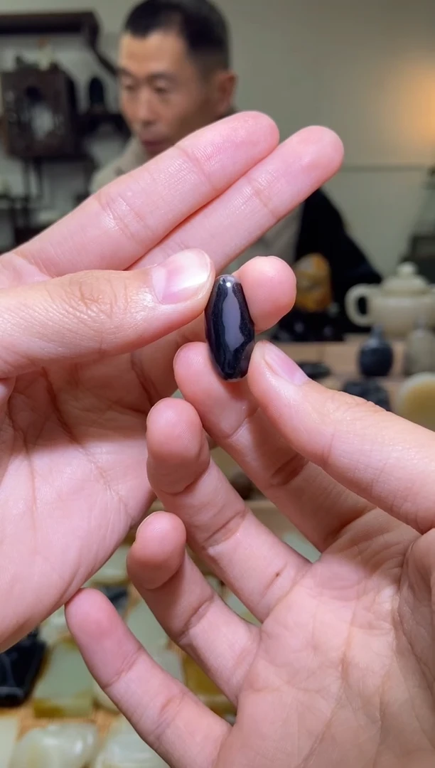 未镶嵌和田玉挂件新疆和田玉青花戒面配饰