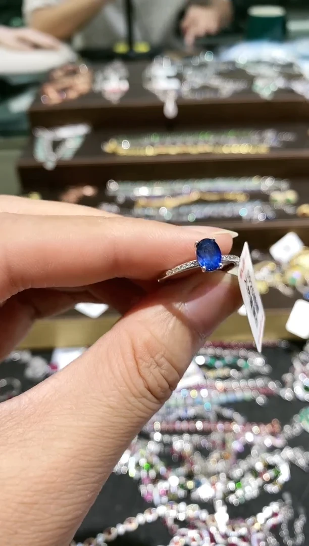 【闪购商品】蓝宝石戒指银S925镶嵌戒指