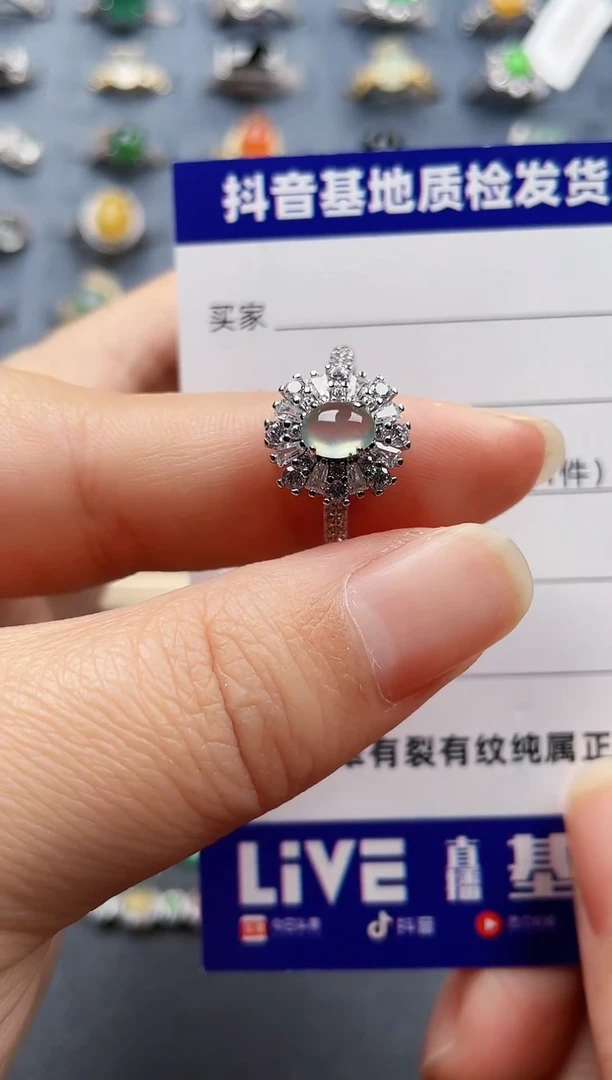 银S925镶嵌戒指翡翠69