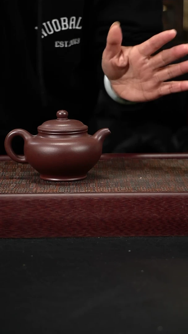 茶壶紫砂jf紫泥掇只220cc