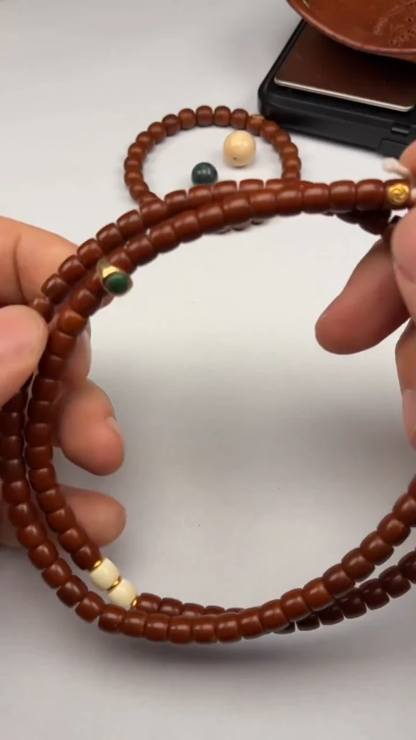 手串橄榄核核尖108素串