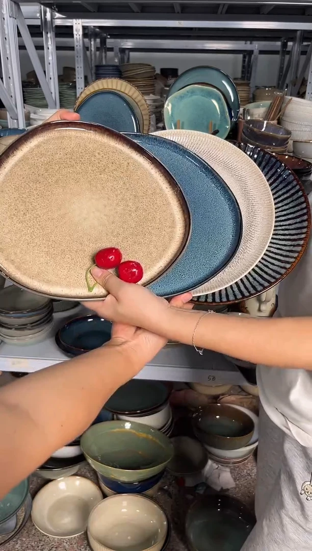 陶瓷外贸尾货瑕疵满20包邮X4 大盘组合