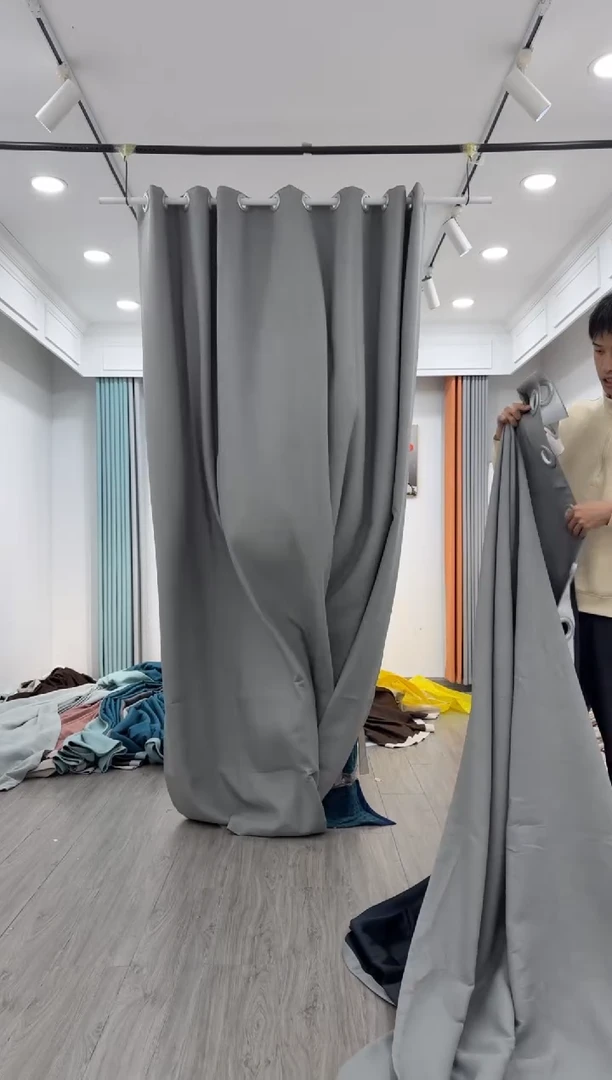 涤纶麦子成品窗帘5