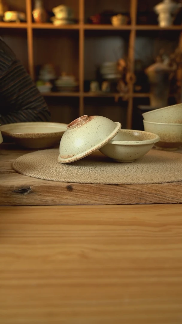 沙漠落日黄系列的帽子碗2个