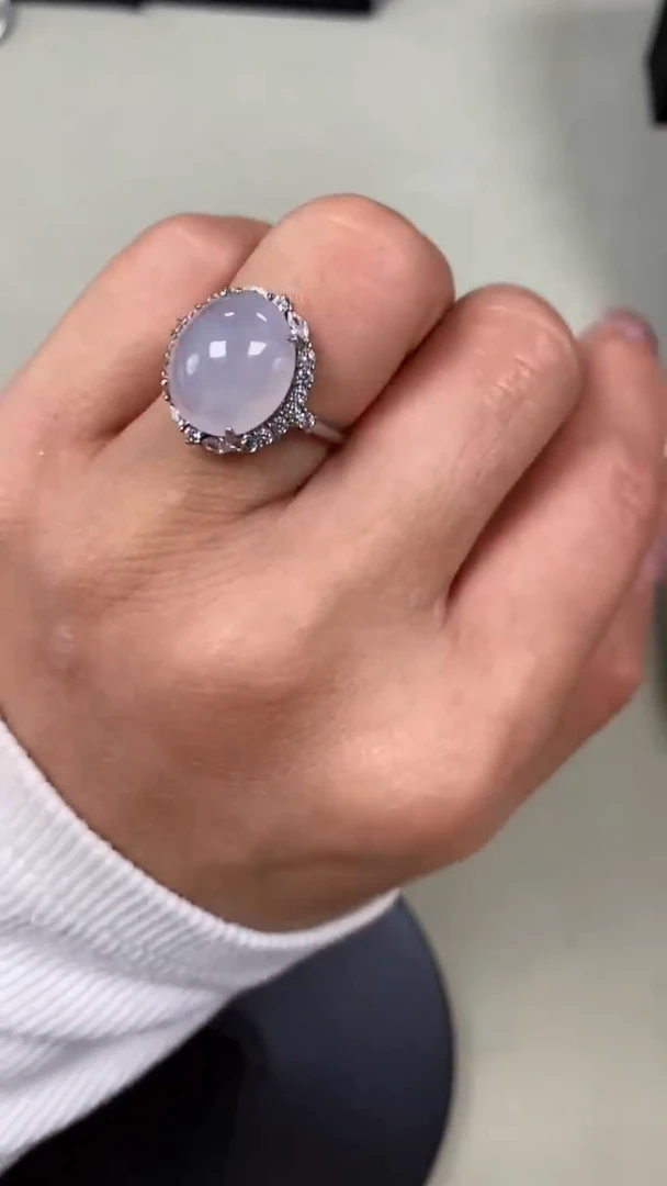 【闪购商品】翡翠戒指银S925镶嵌9606