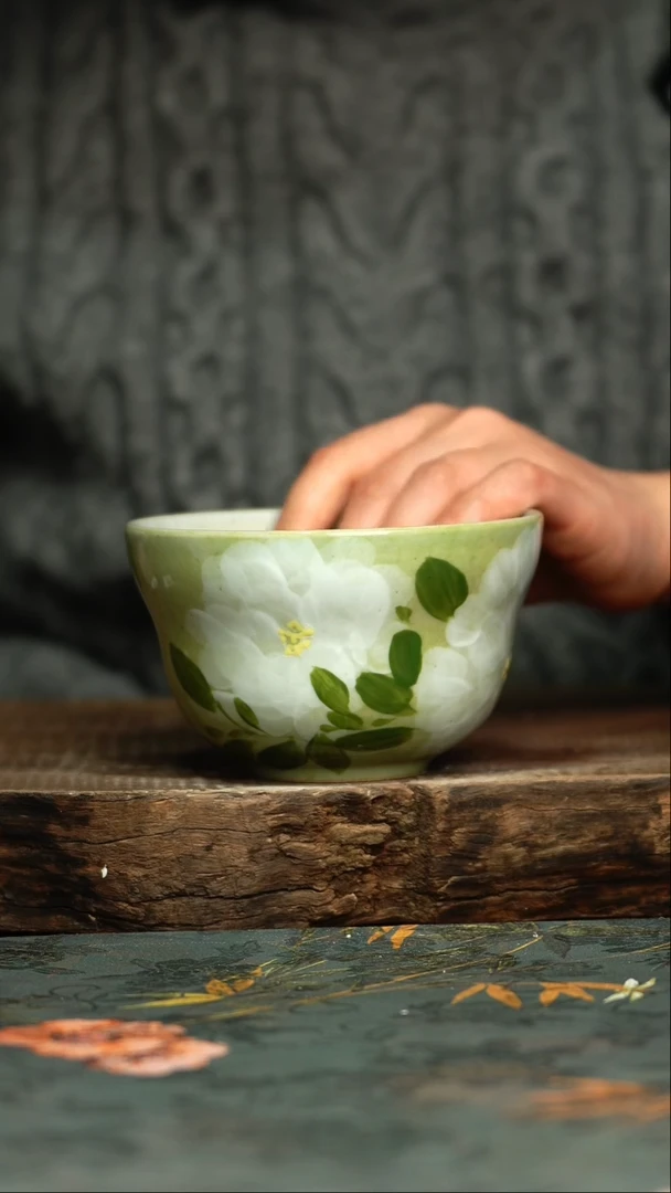 【闪购商品】杯杯釉下彩手工手绘同款陶器