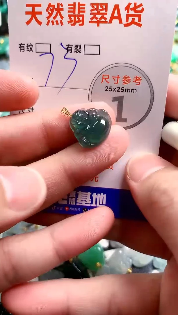 翡翠18K金镶嵌颈饰24000867