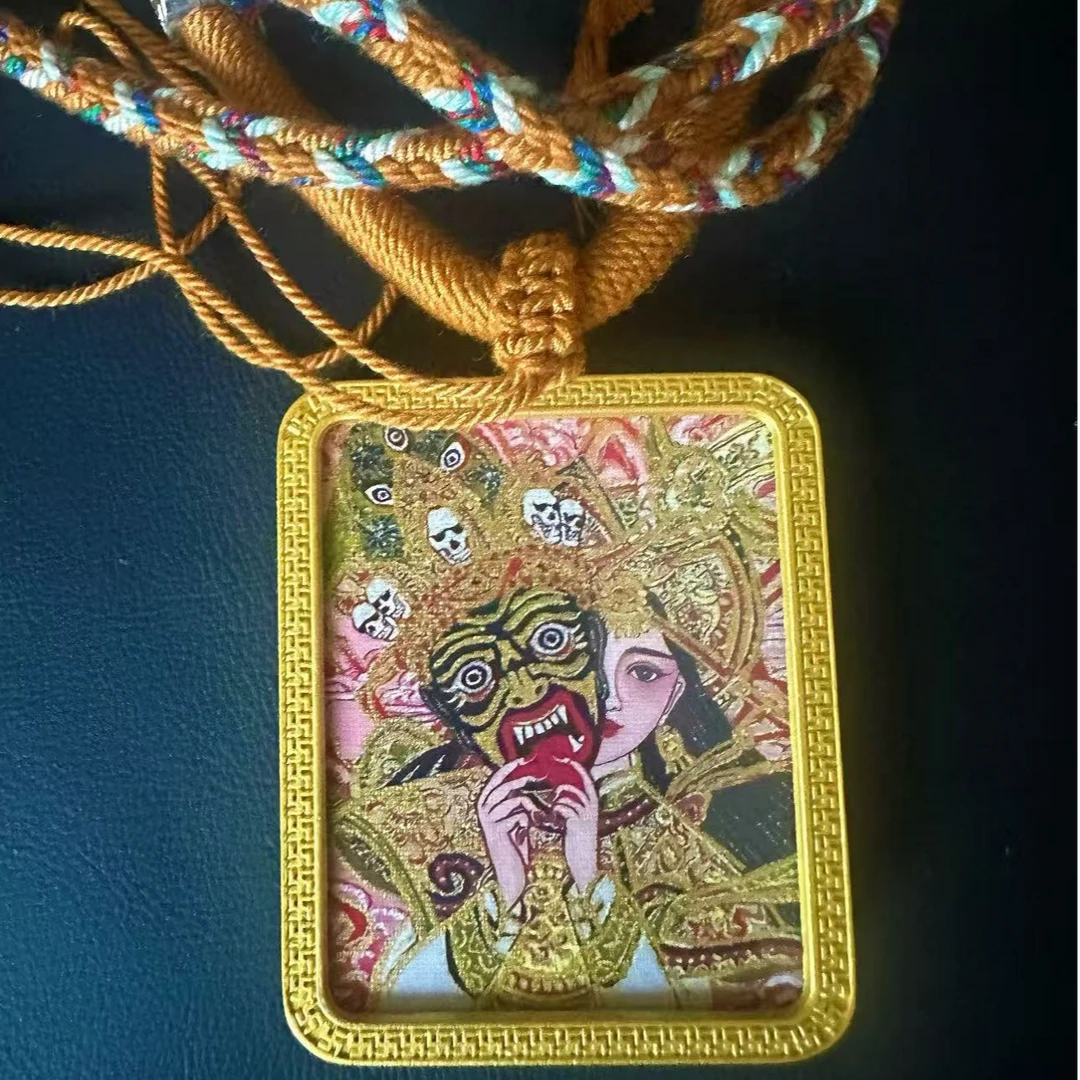 半手绘描金藏式唐卡（扎基拉姆）唐卡