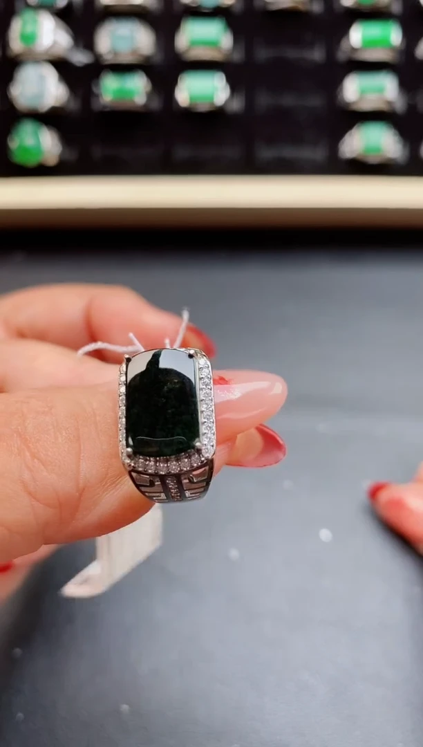 【闪购商品】翡翠戒指银S925镶嵌85800580