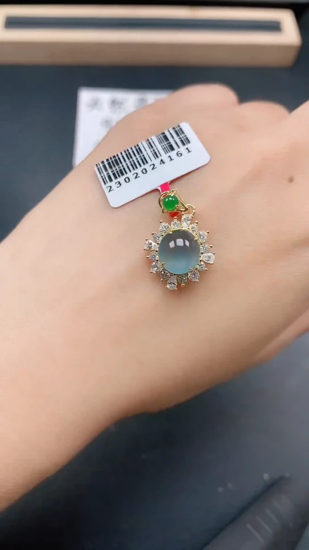 银S925镶嵌戒指翡翠111