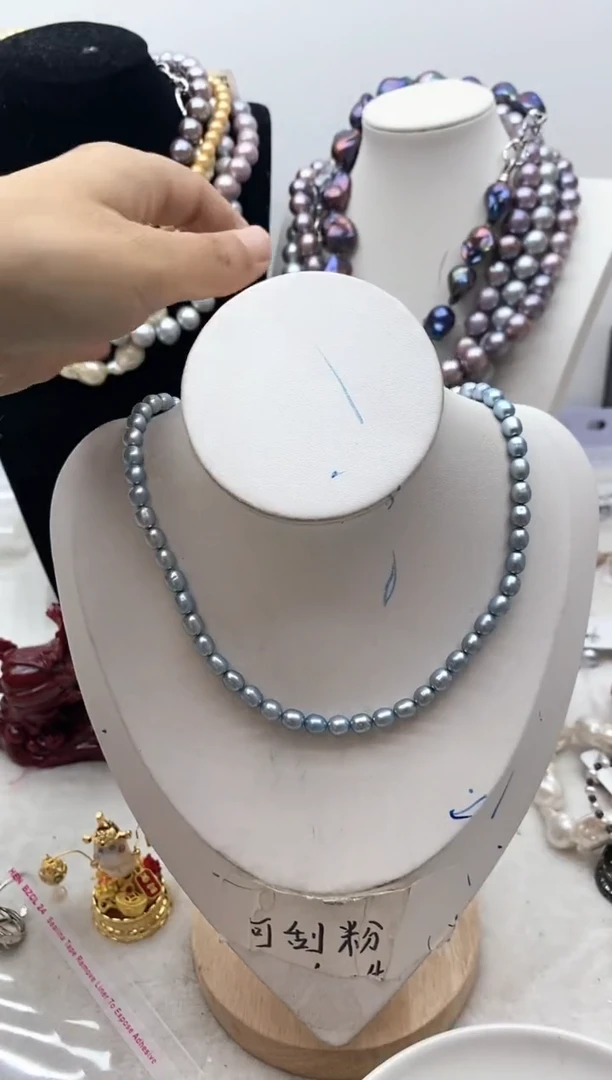 【闪购商品】淡水珍珠颈饰钛钢97