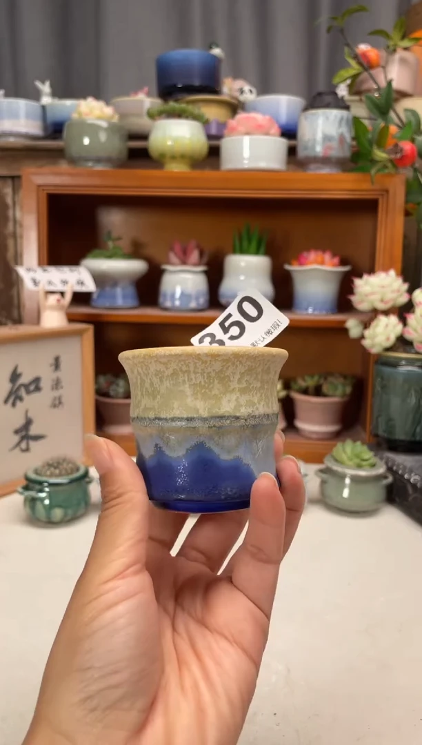 瓷片350知木小芳花盆