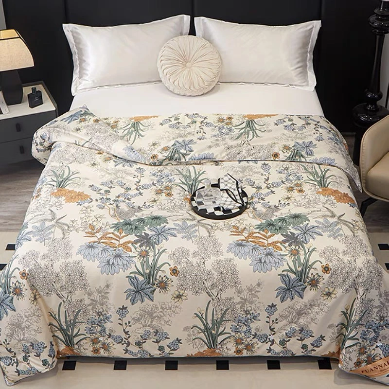 被子合格品四季通用长丝蚕丝被-莫里花园