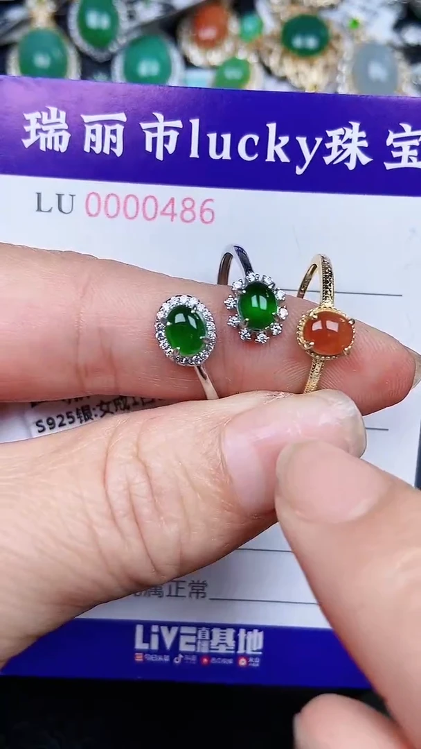 颈饰银S925镶嵌翡翠0486