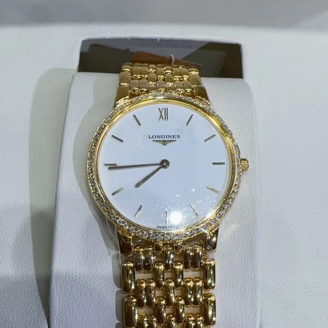 95新 Longines/浪琴 石英后镶钻盘33腕18.5/256108017