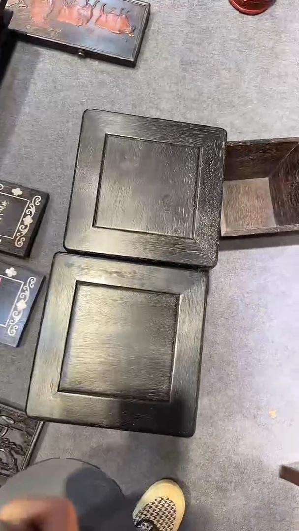 木水**色紫檀拆件雕刻板以直播间实物为准微瑕老物件