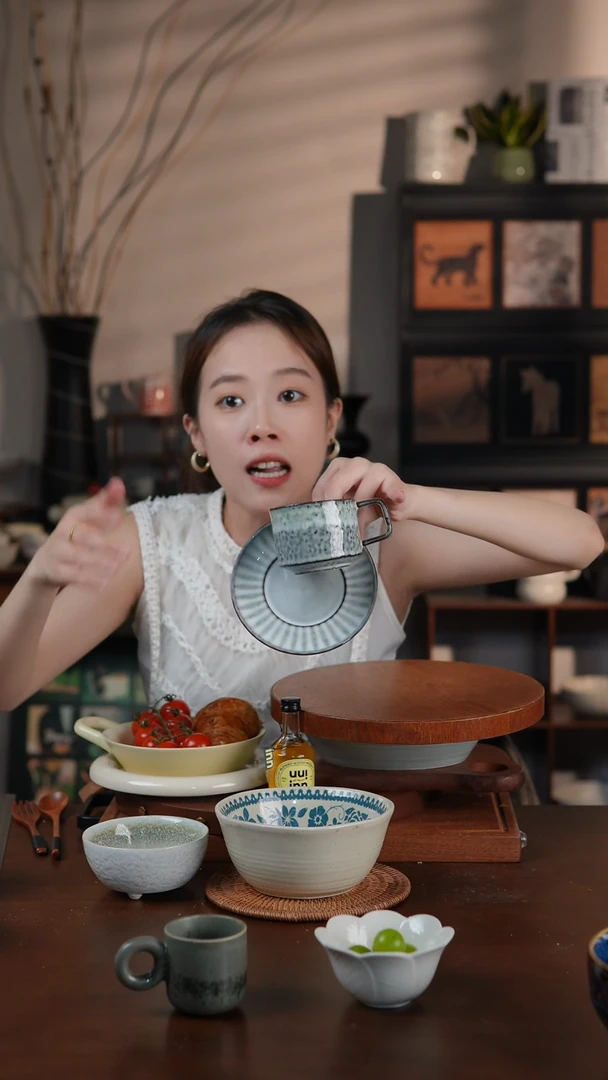 陶瓷窑变风格咖啡杯碟两件套 微瑕 凑满20发货