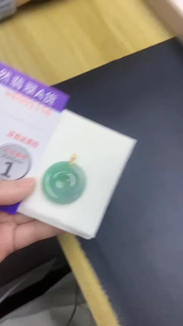 颈饰银S925镀金镶嵌翡翠天然缅甸A货百元以上9元证书费自理