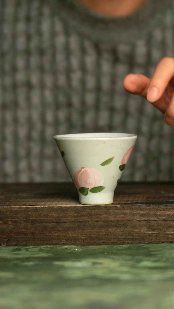 陶瓷青诗集手工手绘瓷器