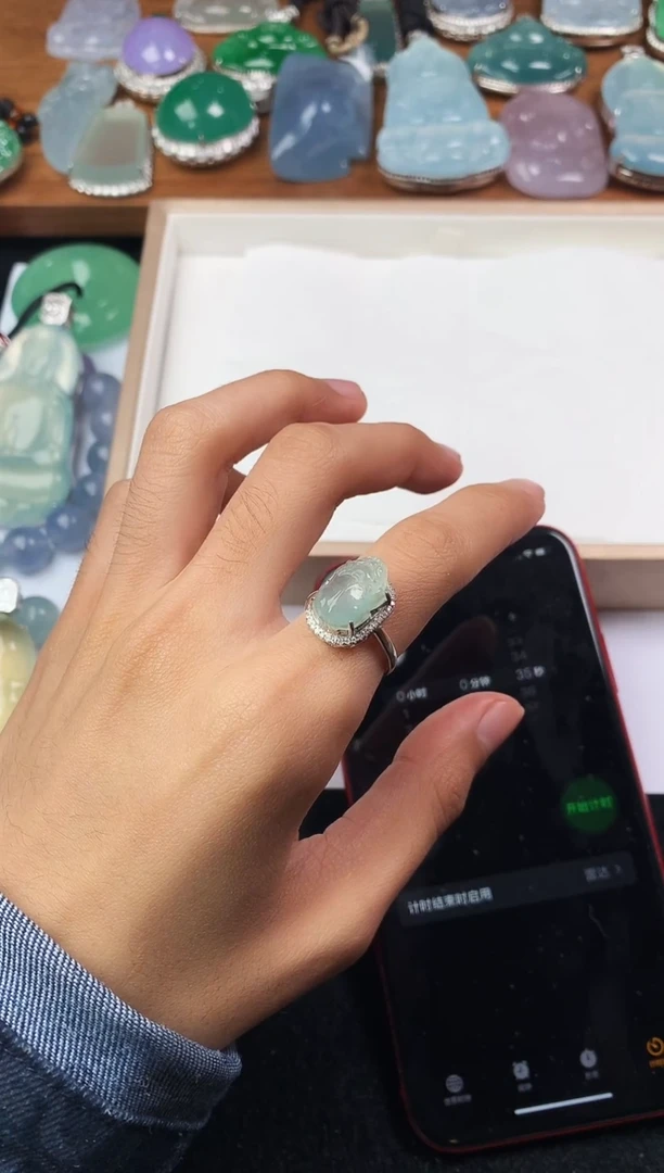 【闪购商品】翡翠戒指18K金镶嵌PA-戒指