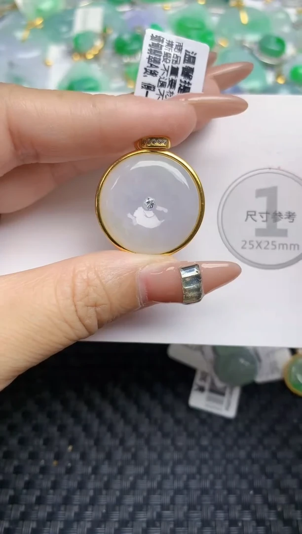 颈饰未镶嵌翡翠天然缅甸A货翡翠百元以上9元证书费自理