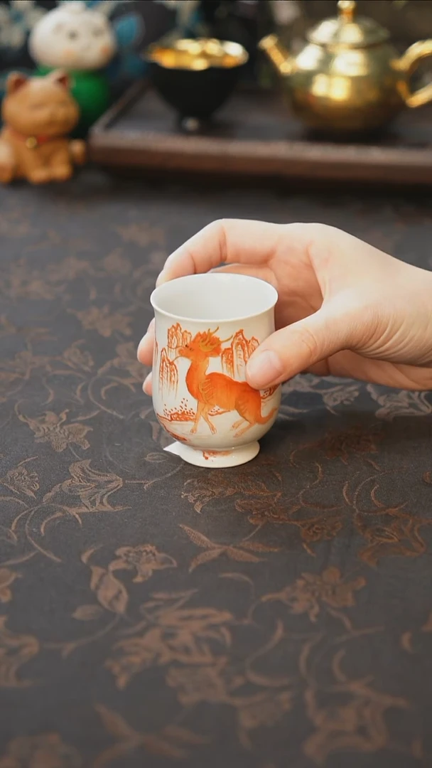 杯景德镇陶瓷杯碗柴烧多人