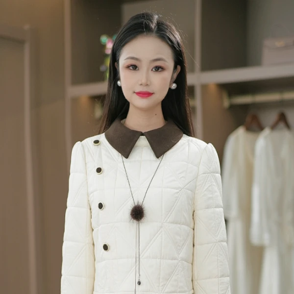 时尚新款优雅大气修身加厚保暖夹棉假两件连衣裙M-4XL