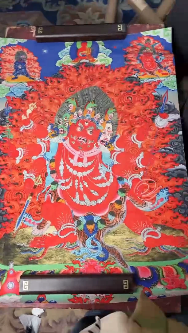 卷轴画龙妹的唐卡tk16