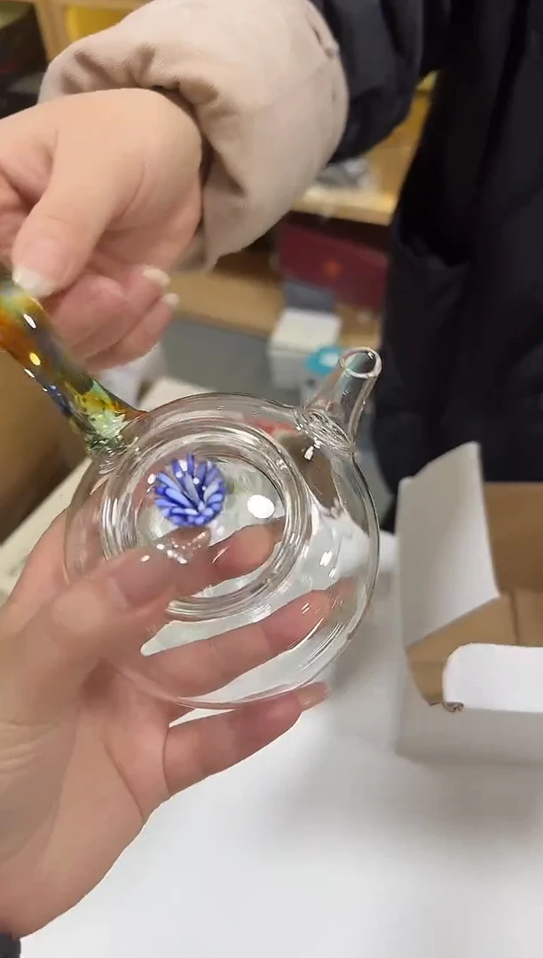 七彩侧把壶812