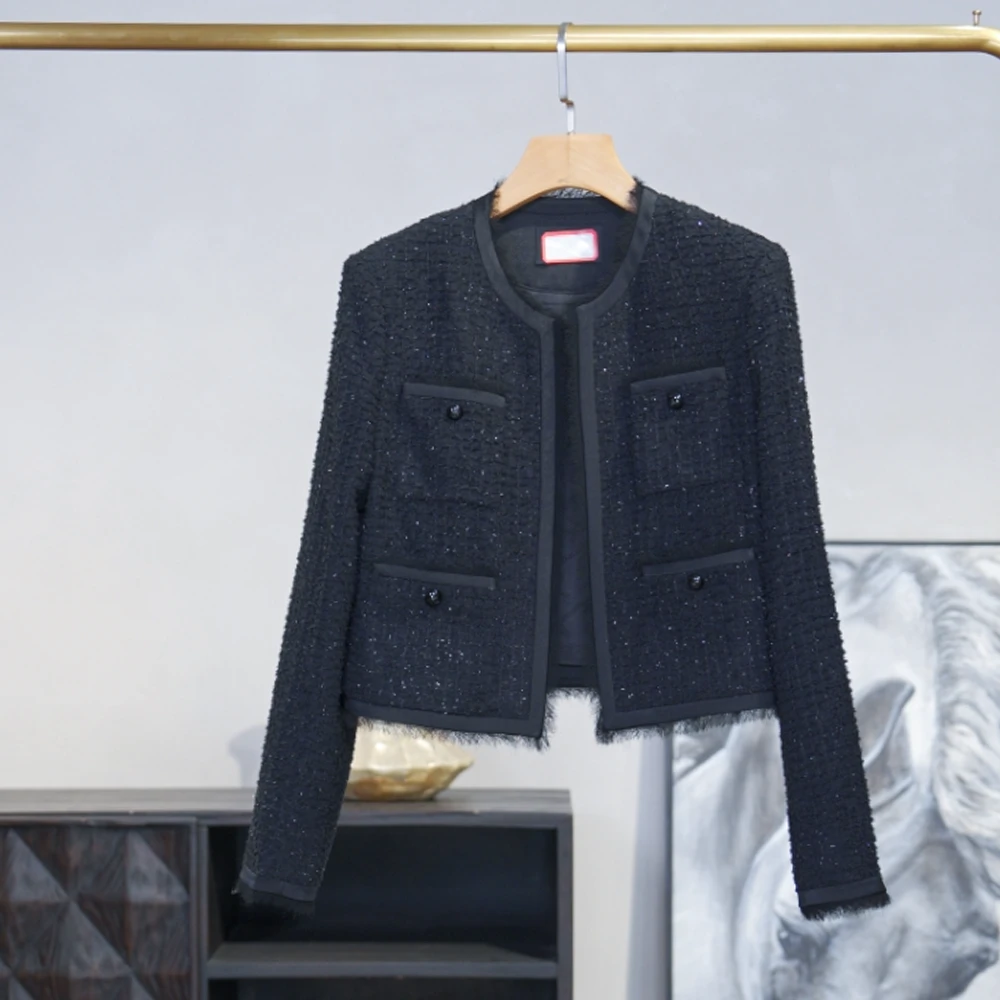 【CLULY自产】法牌高定款式刺绣香风外套W999014