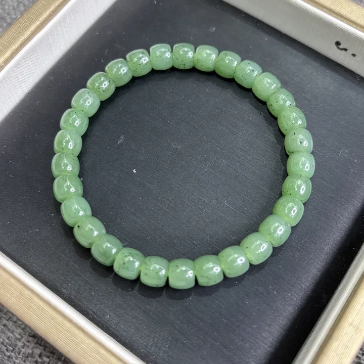 和田玉碧玉直切手串6mm+-582145