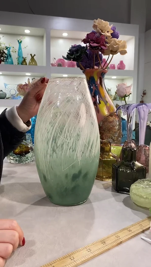 慕忆家手作琉璃花瓶瑕疵