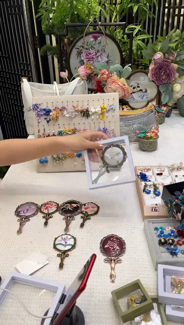 织绣爱**静非遗绒花手工饰品