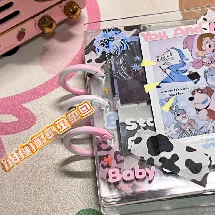 【皮卡】手账本亚克力DIY咕卡本书小红书追星手账创意拼贴活页本