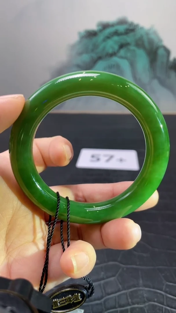 未镶嵌手镯和田玉（碧玉）f**957+