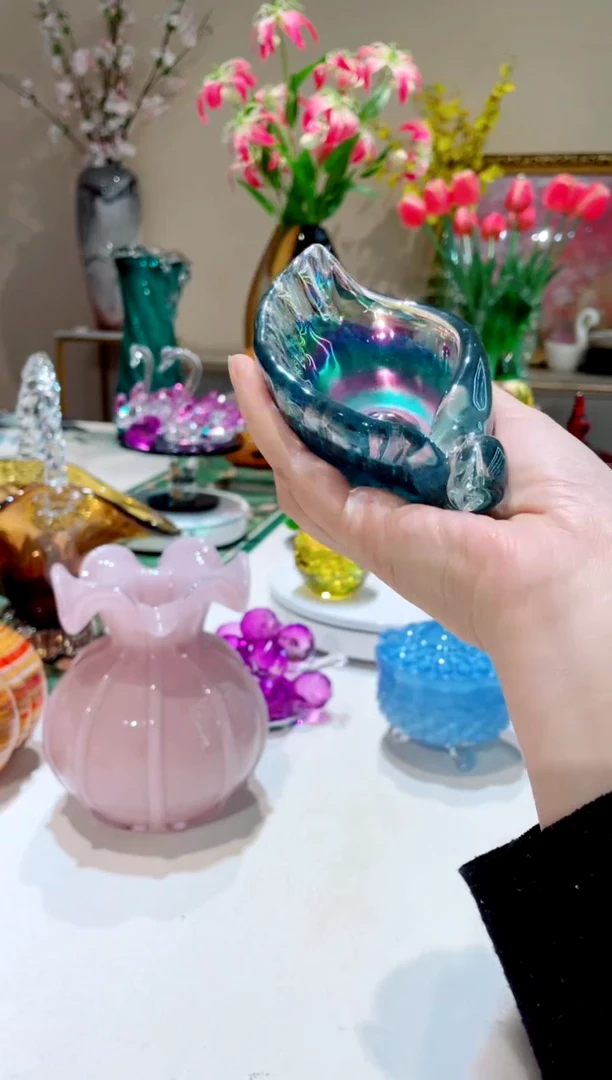 【闪购商品】琉璃手工艺品蓝色鲍鱼  微瑕