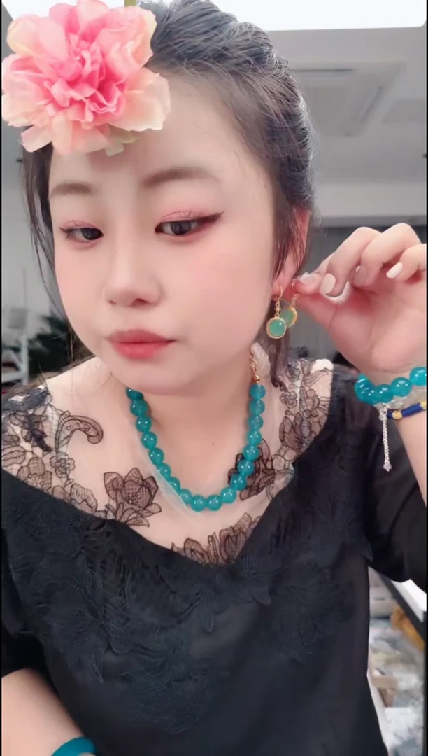 颈饰合金天河石1024耳坠