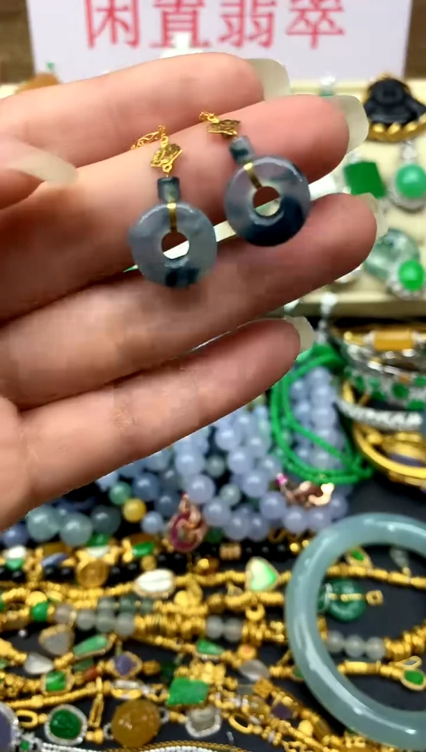 18K金镶嵌翡翠耳饰62-中国好珍宝