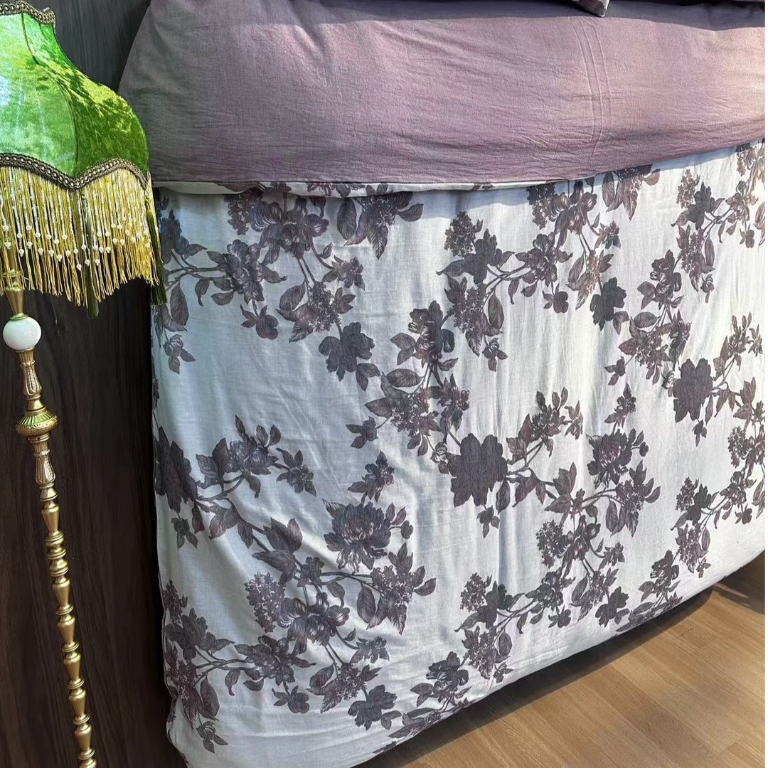 {花枝雅韵}高支全棉色织提花四件套