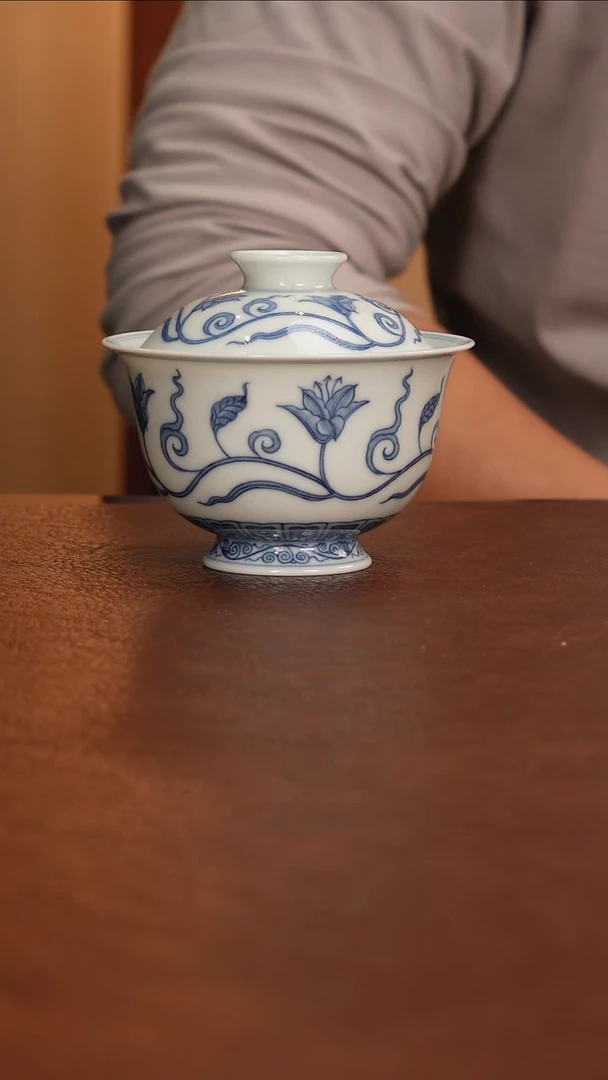 景德镇瓷器，青花瓷手绘茶具~
